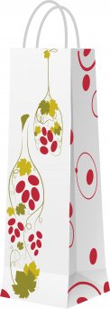 Punga cadou bauturi Kraft albit 11 x 38 x 10 cm