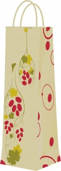 Punga cadou bauturi Kraft natur 11 x 38 x 10 cm