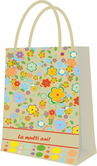 Punga cadou foarte mica Kraft Natur 16x19x8 cm