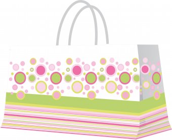 Punga cadou medie landscape Kraft Albit 38x25x9 cm