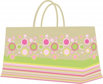 Punga cadou medie landscape Kraft natur 38x25x9 cm