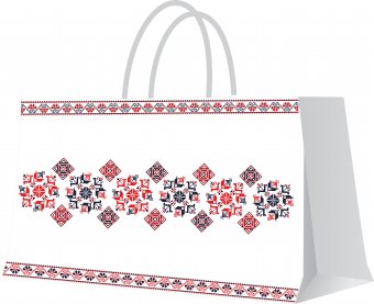 Punga cadou medie landscape Kraft Albit 38x25x9 cm