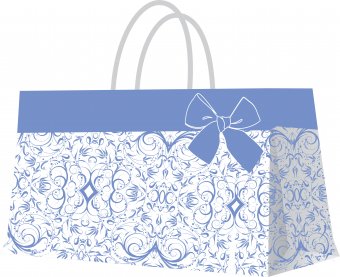 Punga cadou medie landscape Kraft Albit 38x25x9 cm