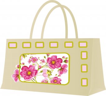 Punga cadou mica landscape Kraft Natur 25x16.5x8 cm